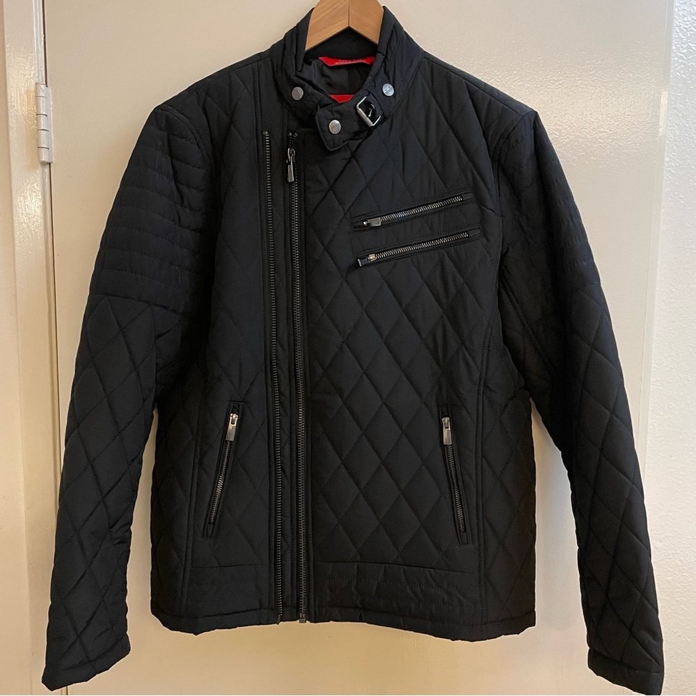 Zara Men's Black Quilted Jacket
